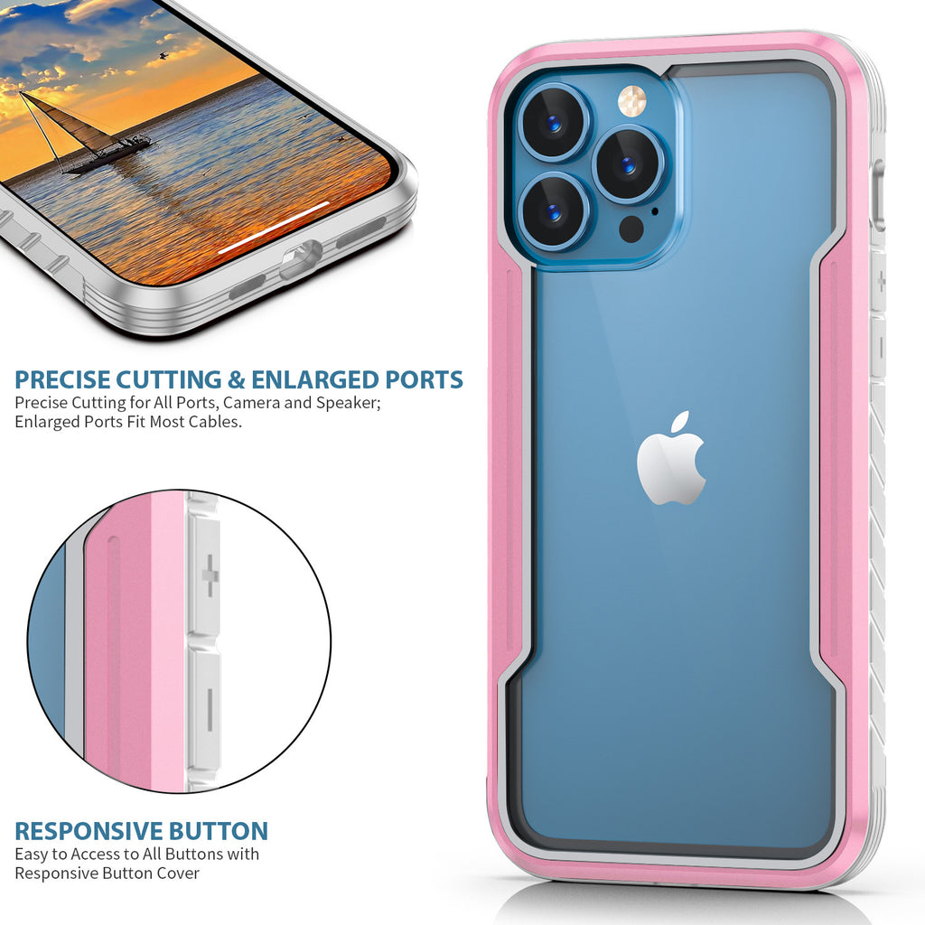 iPhone 14 Pro Max 2-in-1 Armor Case with Metal Frame