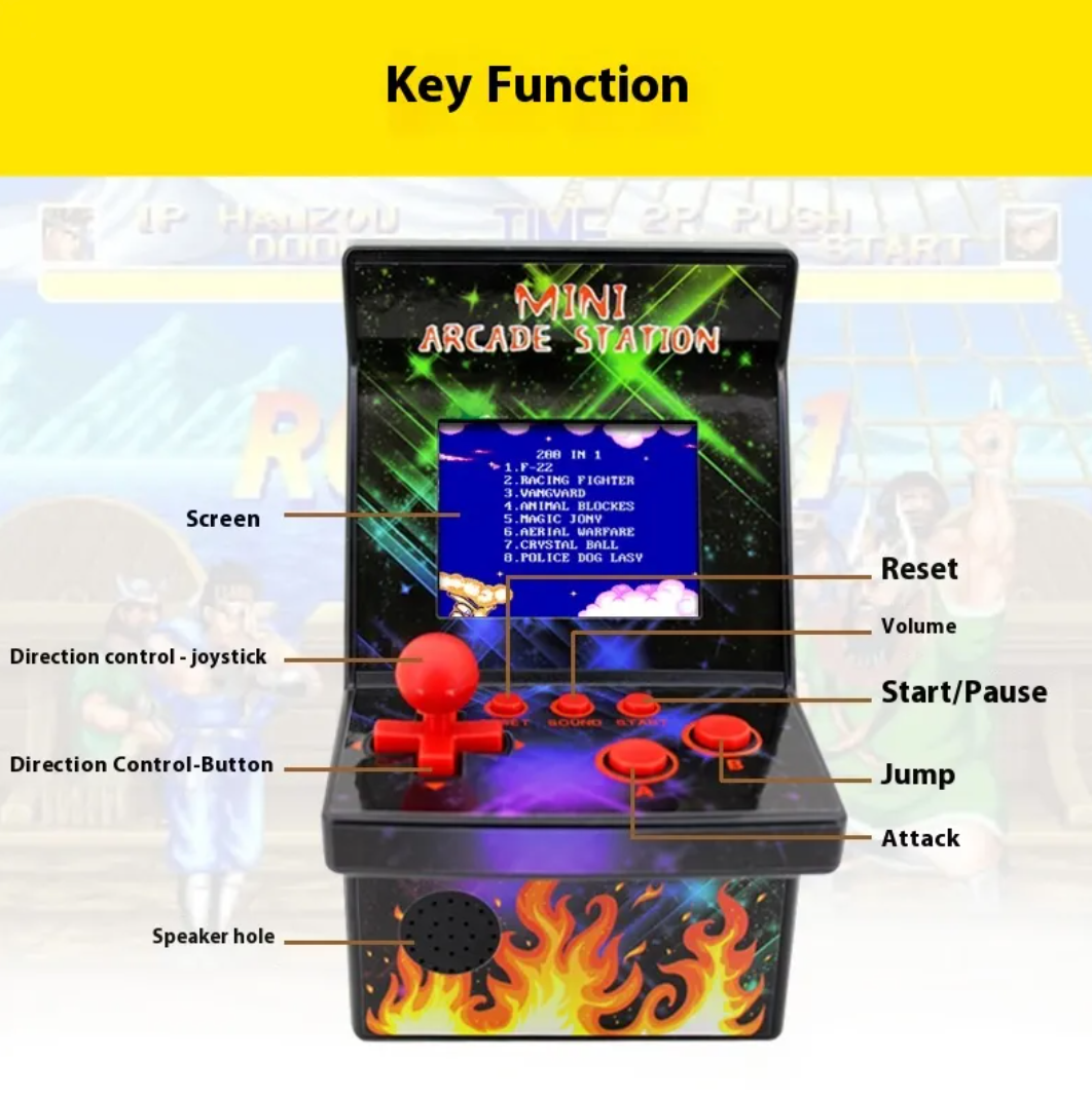 Mini Handheld Arcade Game Console