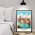 Impression Stockholm | impression de voyage Stockholm | Affiche de voyage Suède